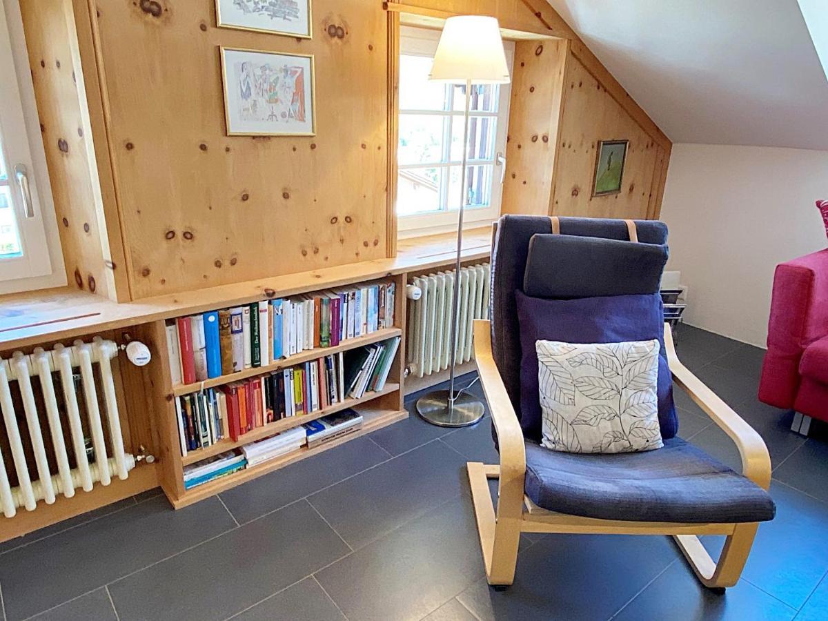 Alpenstil - 60M2 Dachstockwohnung Mit Garage - Bm186 Pontresina Eksteriør bilde
